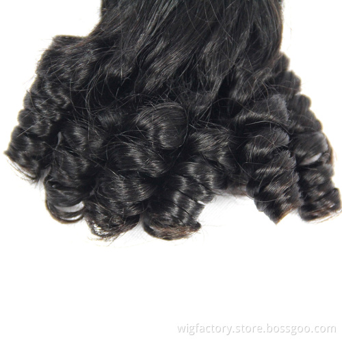 Wholesale unprocessed virgin bohemian hair, no shed no tangle bohemian curl human hair weave, bottom funmi curls human hair